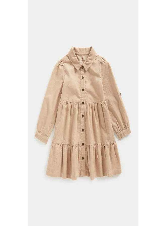 mothercare Tan Cord Shirt Dress