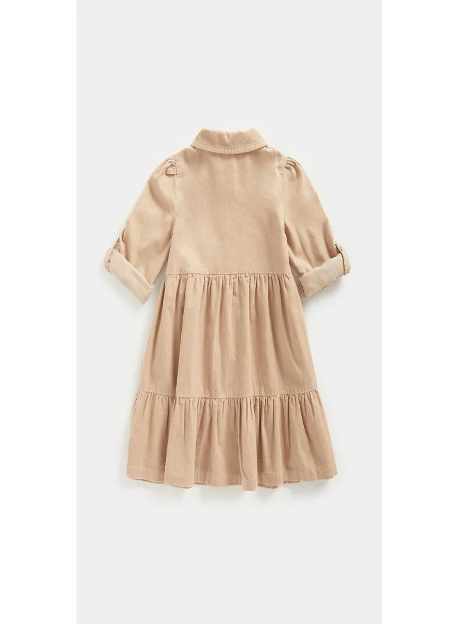 mothercare Tan Cord Shirt Dress