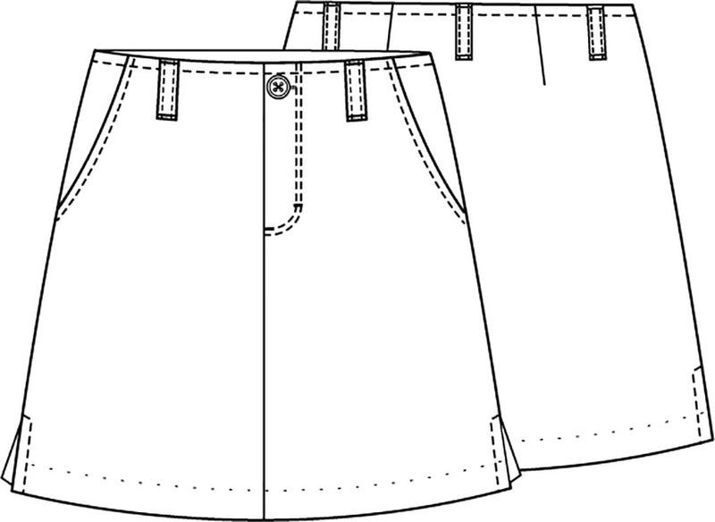 Classroom Big Girls' Stretch Fly Front Scooter Printed Skirt, Khaki, 12 - Image 4