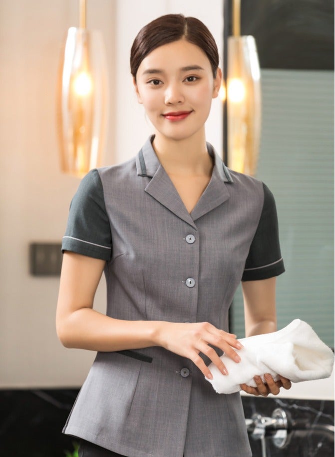 KUYING New Summer Cleaner Work Clothes 