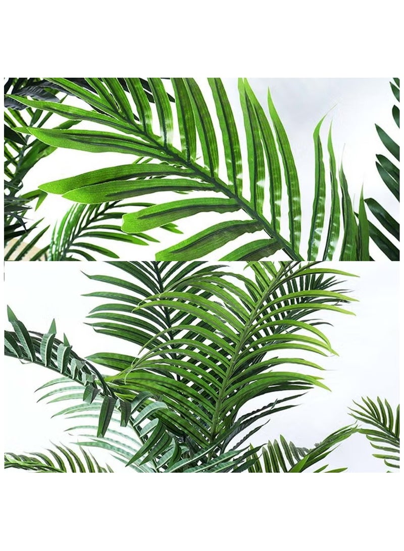 تالا شجرة نخيل صناعية بارتفاع 150 سم في حوض دائري أسود – لمسة طبيعية أنيقة لتزيين المنازل والمكاتب - Image 5