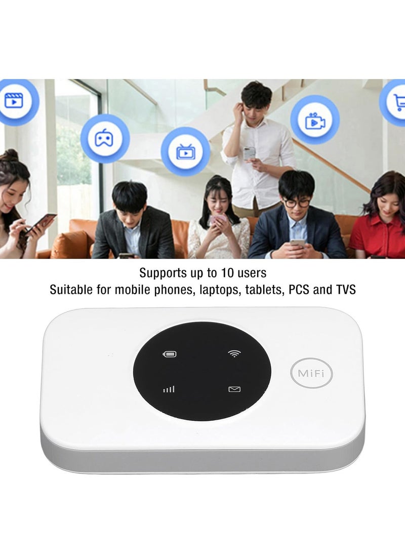 Raxoom Mobile Wi Fi Hotspots, Portable Travel Router Supports 10 Users at The Same Time, 3000mAh Large Battery, 300Mbps Pocket Wi Fi Device for Outdoor Camping  - Image 3