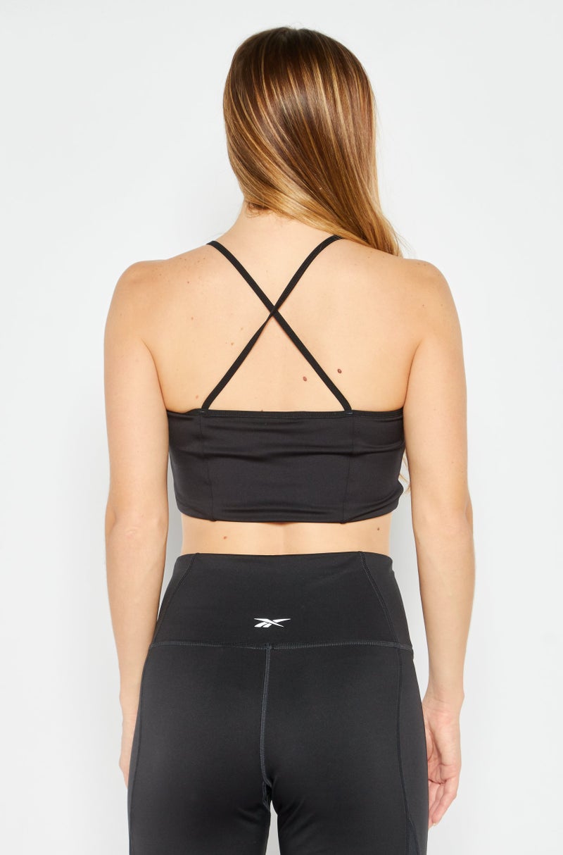 Reebok Women Sportswear Fit Non Padded Training Sports Bra, Black - Image 3