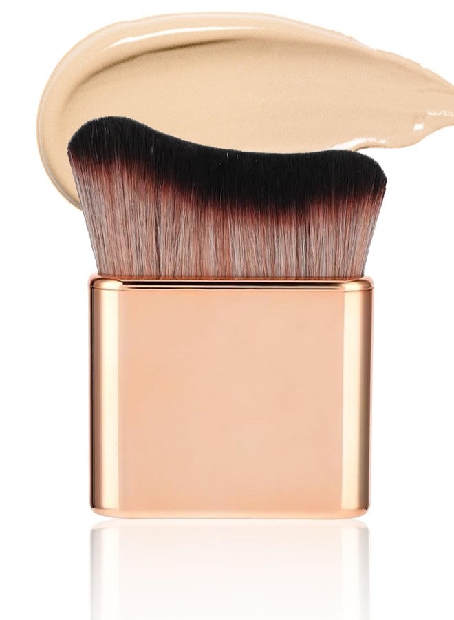 OETUIOW Professional Kabuki Foundation Brush - Self Tanning Blend Brush, Makeup Brush Streak-Free Application Multi-Use for Foundation Self Tanner Sunscreen Body Lotion (Gold (Self Tanner Brush)) - Image 1