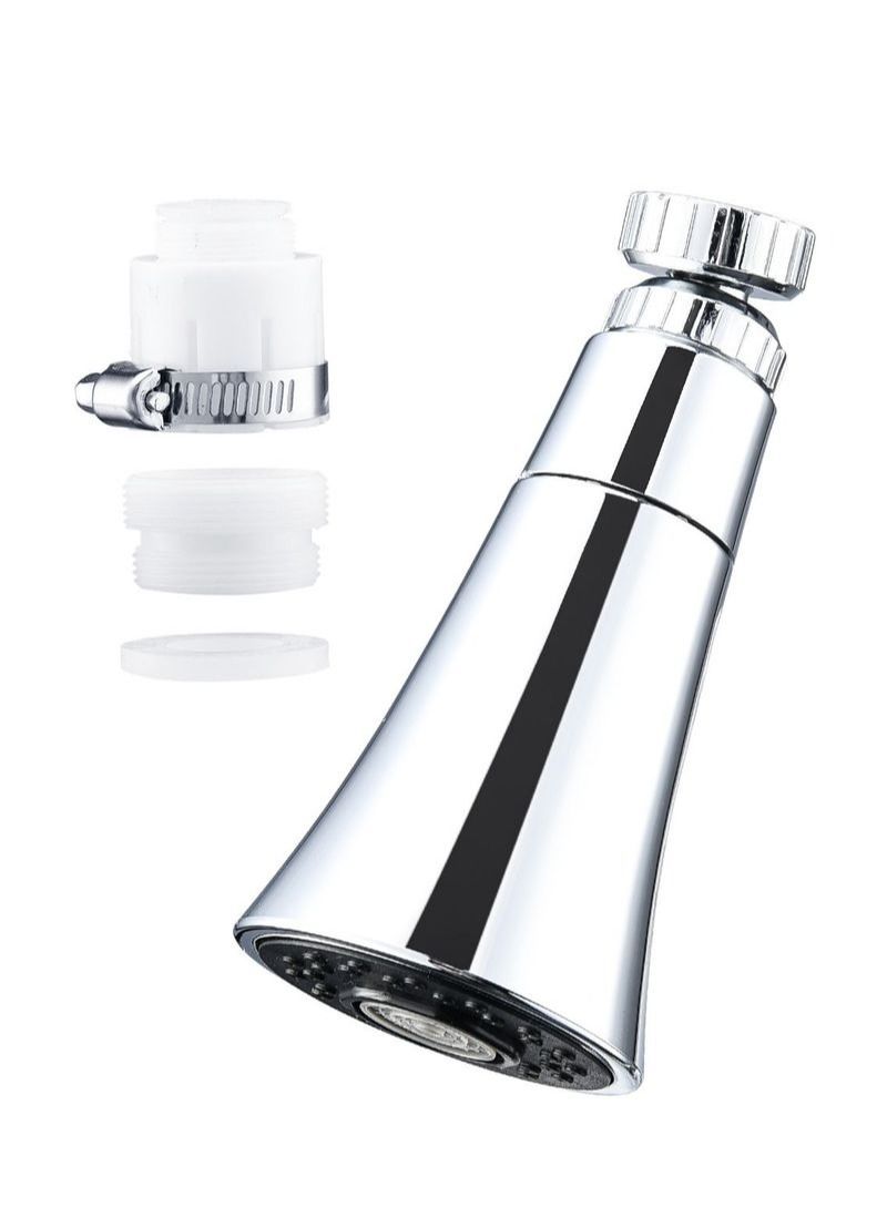 NIBEMINENT 360 Degree Swivel Sink Faucet Aerator Silver  - Image 1
