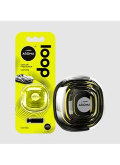 Aroma France Loop Gel Vanilla Car Air Vent, Air Freshener A polymer body filled with the fragrance in a gel form (Made In Poland)