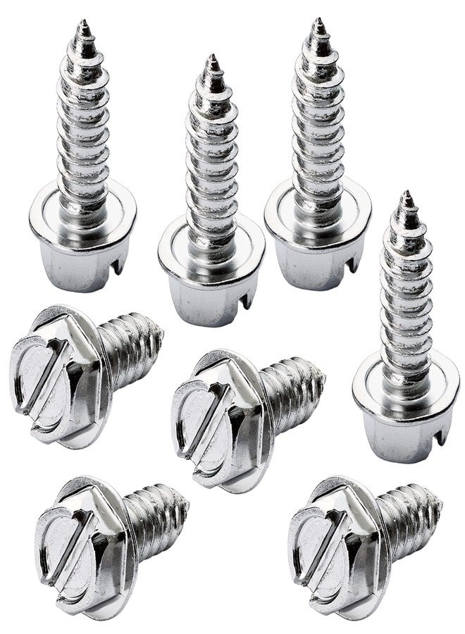 OttoSpeed Revolution Car Badges License Plate Screws for Securing License Plates, Frames, and Covers on Domestic Cars and Trucks SLPS-CP-8 - Image 1