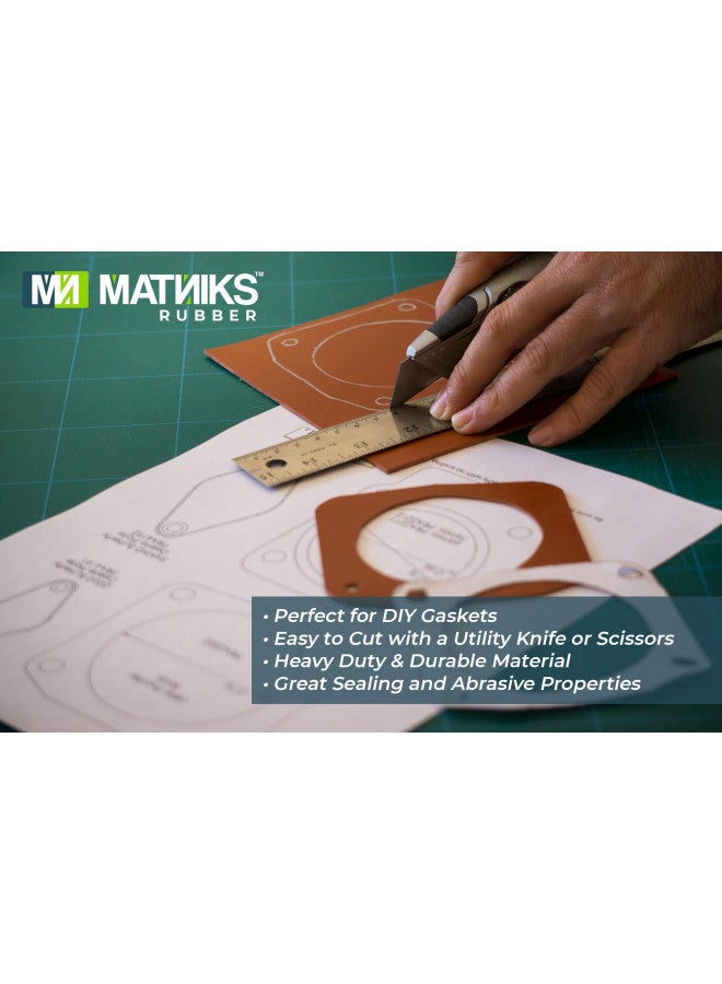 MATNIKS ورقة مطاط سيليكون من MATNIKS 12x12 بوصة بسمك 1/16 أسود ديرو A65 حشوات ثقيلة عالية الحرارة للاستخدام DIY مواد صلبة وسادة دعم تسوية أختام واقيات بامبرز حماية أغطية مضادة للانزلاق بدون تسربات - Image 3