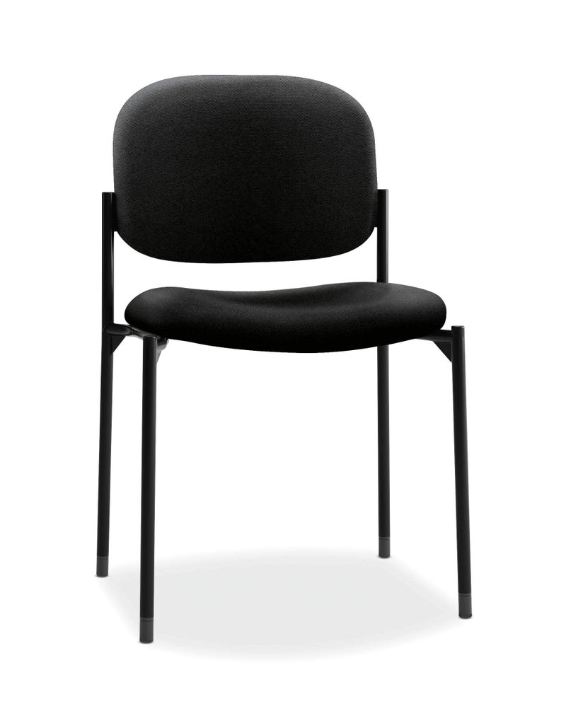 HON Scatter Guest Chair Fabric Chair Lobby Chairs Armless Stackable Chairs Black