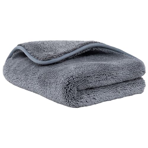 DETACHI Dual Sided Microfiber Cloth for Car/Bike (1pc - 40x40 cm, 900 GSM),Thick Lint & Streak-Free Multipurpose Cloths | Absorbent Extra Thick Plush Towel for Cleaning, Washing & Drying-Grey - Image 1