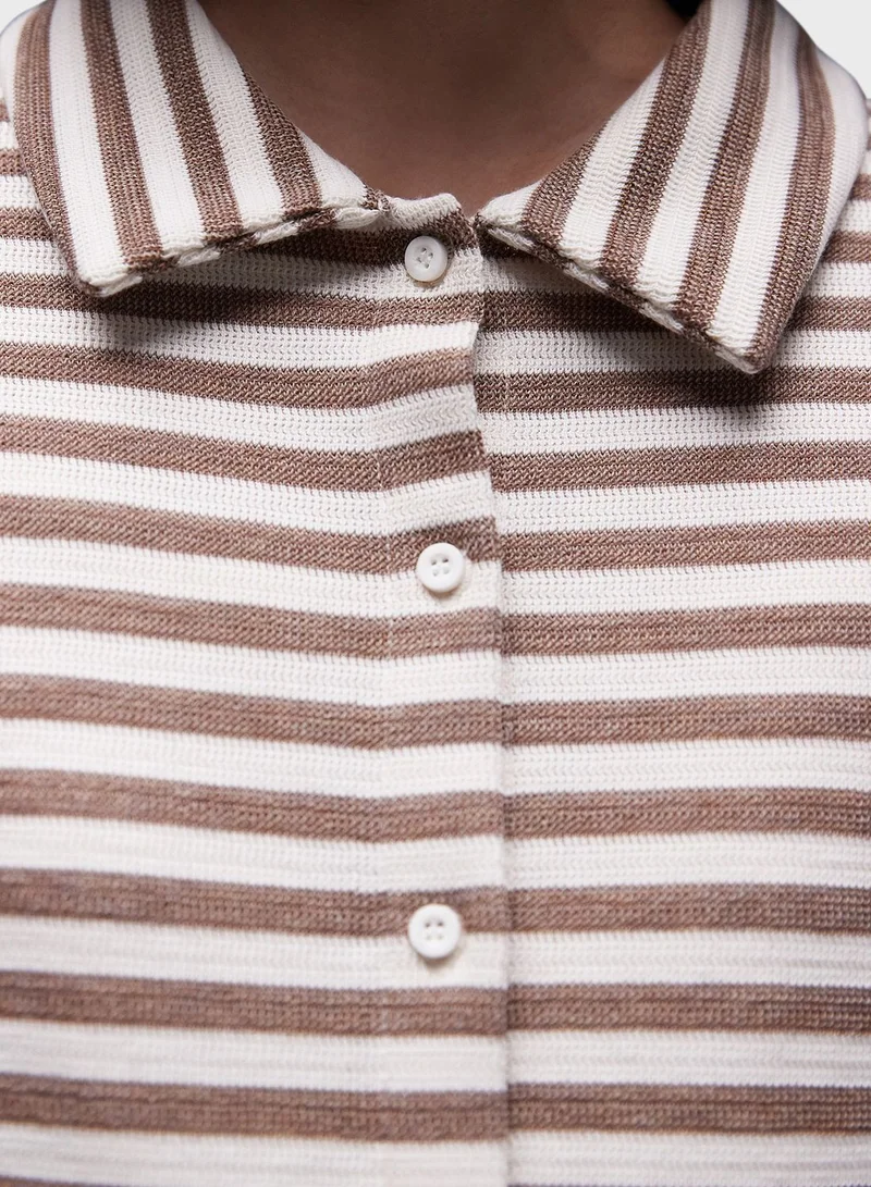 TOPSHOP Striped Button Down Shirt