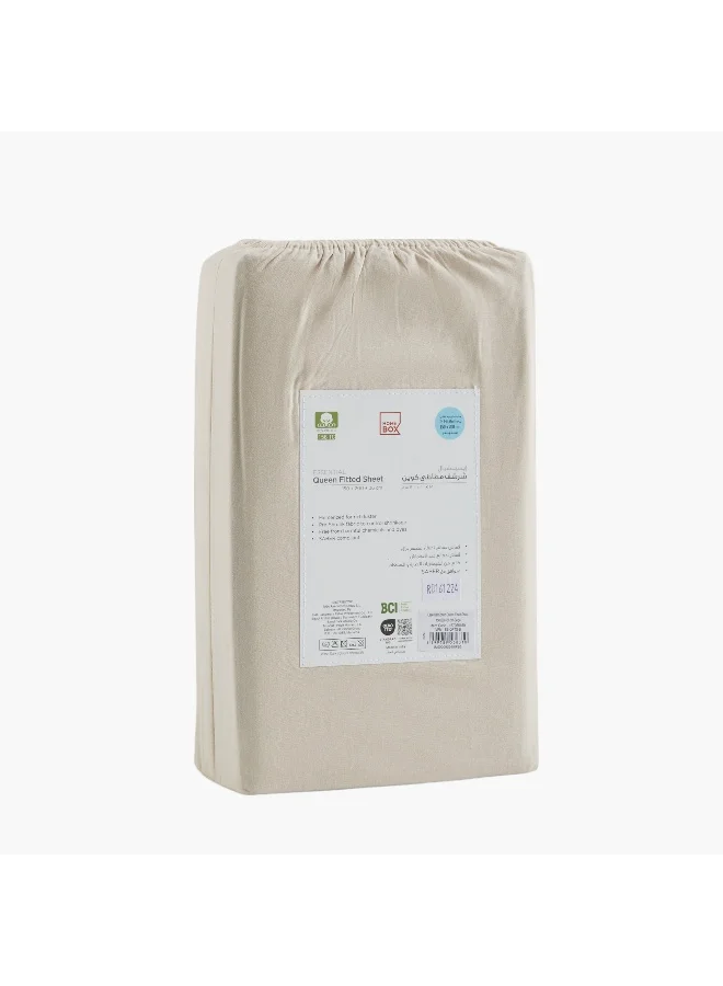 Home Box Essential Cotton Olympic Queen Fitted Sheet - 160X200+36 Cm