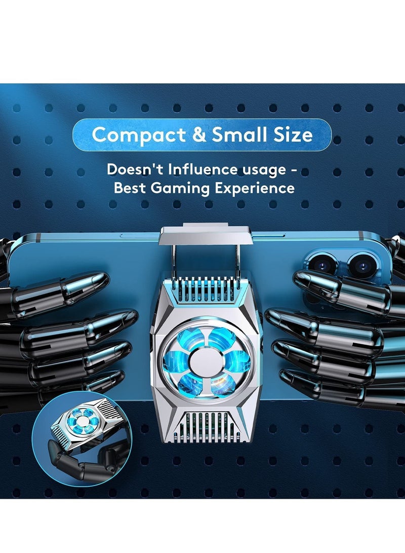 Y&D Phone Cooling Fan, Portable Mini Heatsink for iPhone iOS/Android Gaming Semiconductor Cooler (Silver) - Image 2
