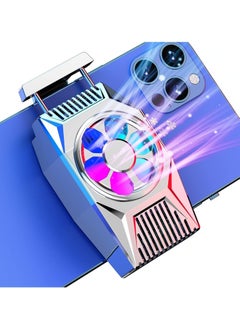 Y&D Phone Cooling Fan, Portable Mini Heatsink for iPhone iOS/Android Gaming Semiconductor Cooler (Silver)  - Image 1