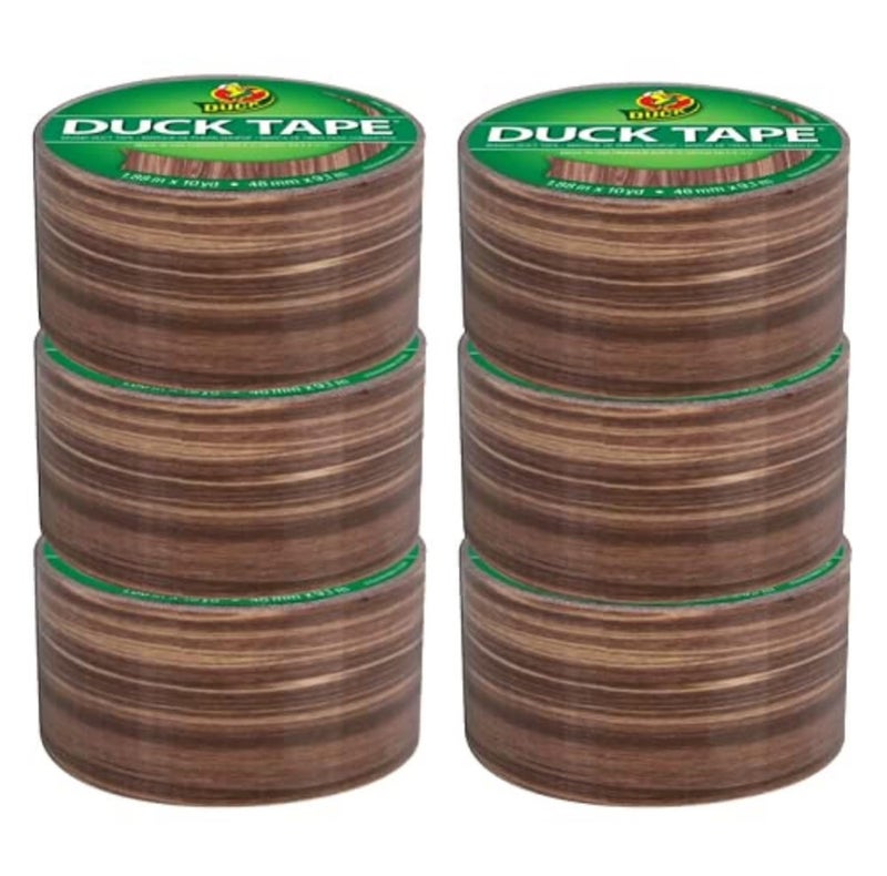 Duck Brand Duck Printed Duct Tape 6Roll Woodgrain 283051_C - Image 2