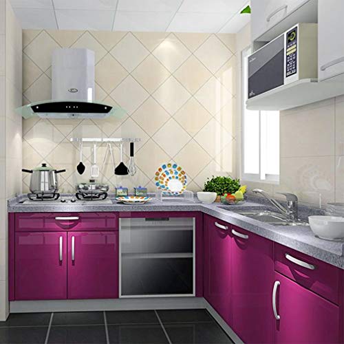 WALLTON - Purple Gloss Peel and Stick Self-Adhesive Removable Thicken Waterproof for Kitchen Countertop Cabinet Wardrobe - 16''x''72 Inches - Image 2