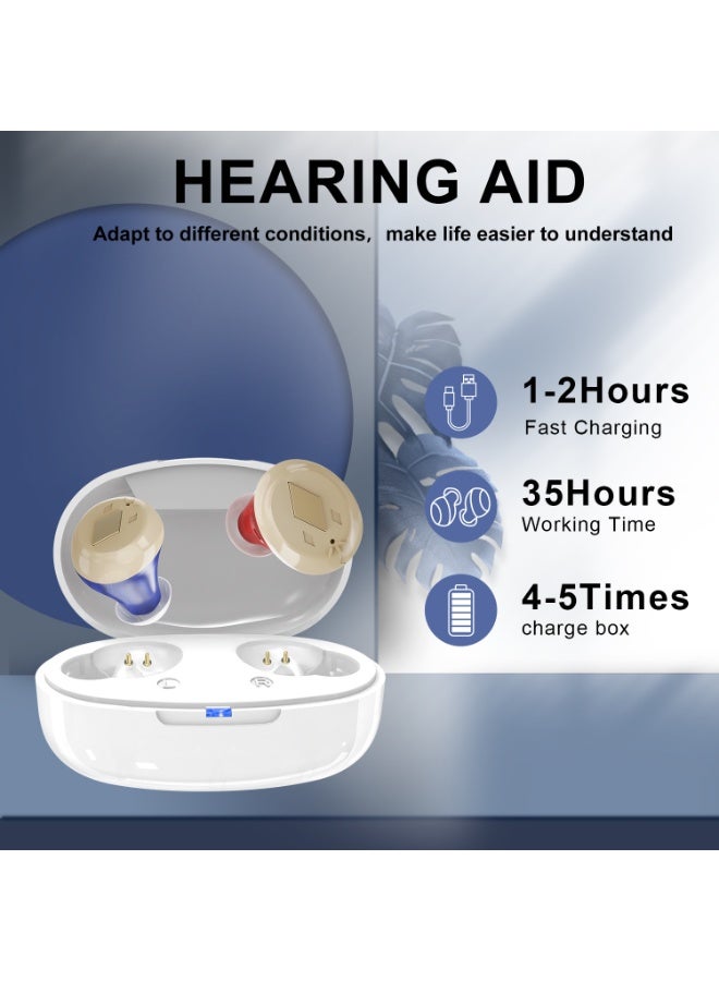 Rechargeable Hearing Aids, in-The-Ear,Adjustable Volume, Mild to Moderate Hearing Loss, Noise Reduction - Image 2