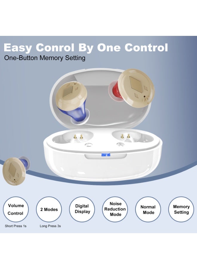 Rechargeable Hearing Aids, in-The-Ear,Adjustable Volume, Mild to Moderate Hearing Loss, Noise Reduction - Image 4