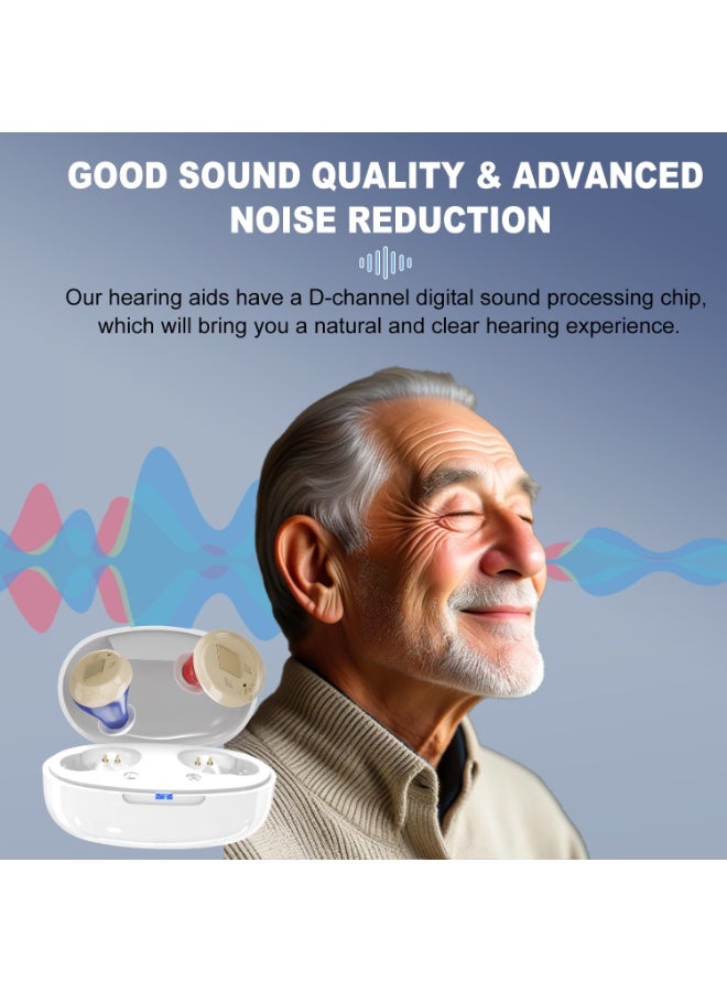 Rechargeable Hearing Aids, in-The-Ear,Adjustable Volume, Mild to Moderate Hearing Loss, Noise Reduction - Image 3