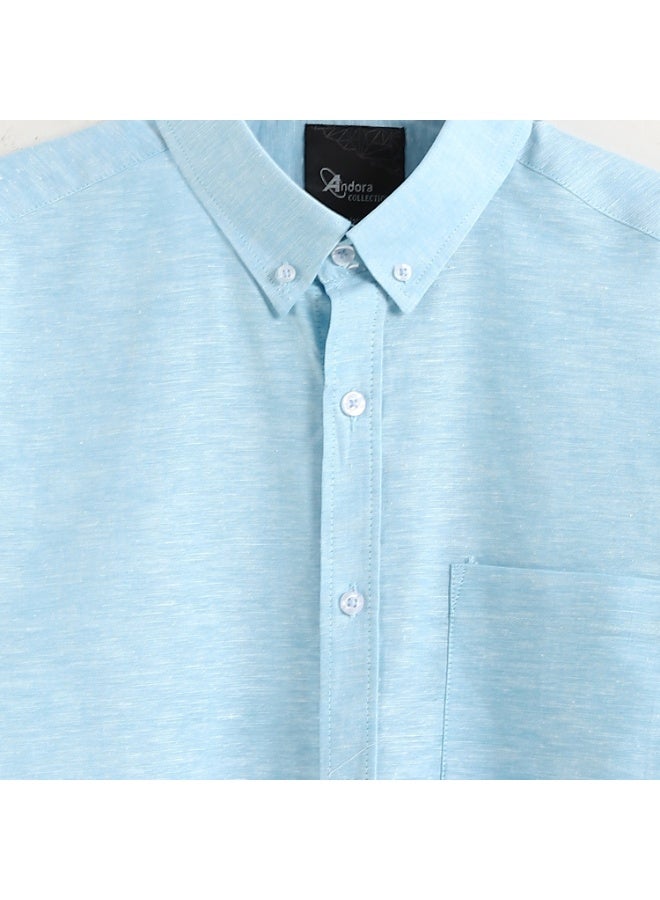 Andora Regular Fit Long Sleeve Shirt - Light Blue - Image 3