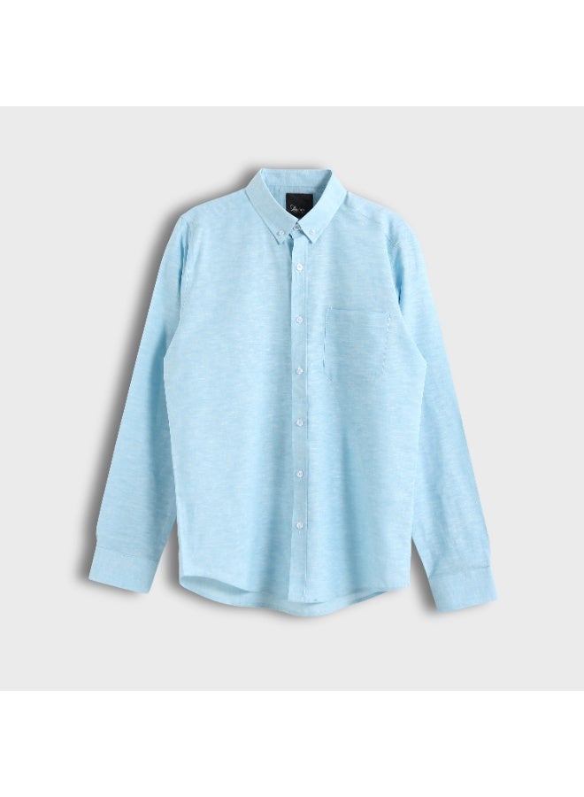 Andora Regular Fit Long Sleeve Shirt - Light Blue - Image 1
