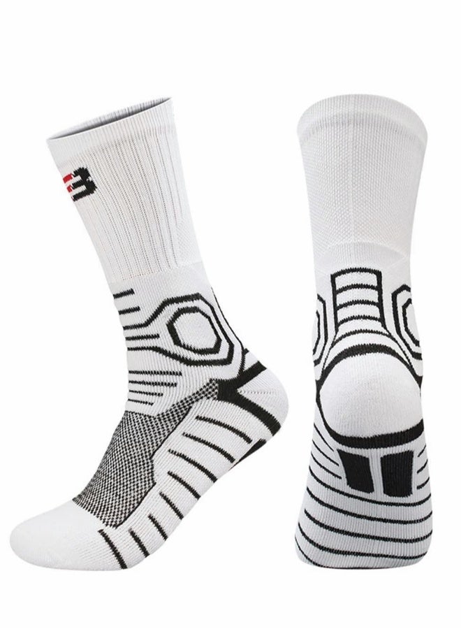 Generic Mens Athletic Socks, Elite Basketball Socks-Performance Thick Cushioned Sport Training Running Compression Crew Sock, 5 Pairs - Image 5
