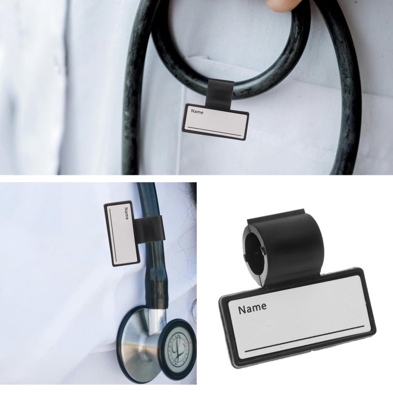 6Pcs Double Sided Medical ID Name Tags Portable Stethoscope Display Cards for Nurses Doctors - Image 4