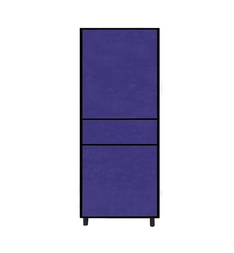 PHILOSHOP PHILOSHOP Premium 4Tiers Shoe RackMultipurpose Storage Rack with Dustproof Cover Iron Pipes Non Woven Fabric Plastic Connector DIY Dark Blue - Image 4
