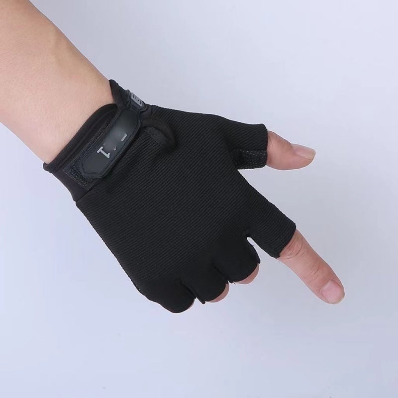 511 half finger gloves mens military fans tactical Special Forces fighting combat training outdoor mountaineering riding non-slip short finger Black 