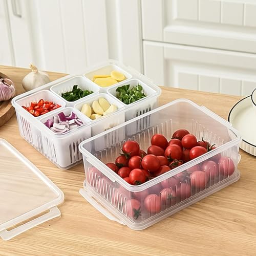 TAZLYN Refrigerator Organizer - 6GRID PK1 Fridge & Freezer Storage Boxes - Food Storage Containers & Accessories - Image 3