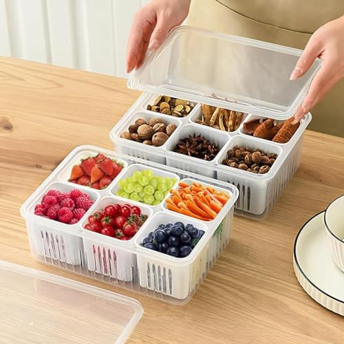 TAZLYN Refrigerator Organizer - 6GRID PK1 Fridge & Freezer Storage Boxes - Food Storage Containers & Accessories - Image 2