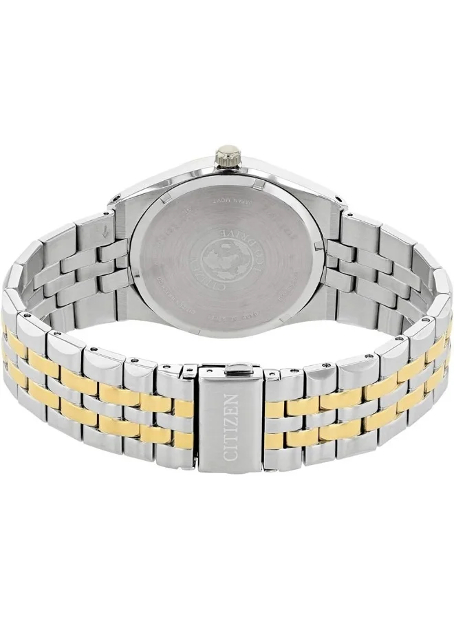 CITIZEN Men's Stainless Steel Strap with Two-Tone Gold Plating Eco-Drive Standard Watch BM7334-66L - 40 mm