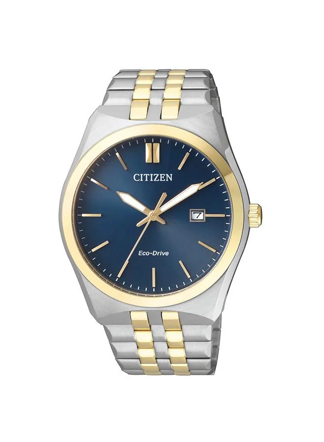 CITIZEN Men's Stainless Steel Strap with Two-Tone Gold Plating Eco-Drive Standard Watch BM7334-66L - 40 mm