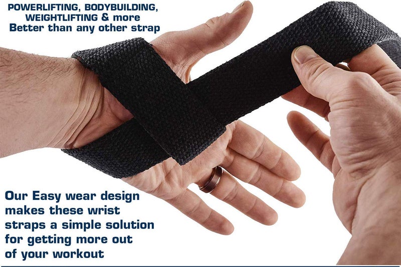 DIABLO Weight Lifting Bar Straps, Wrist Support/Gym Strap - Image 2