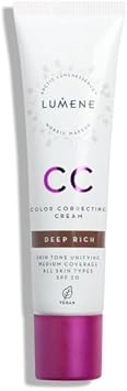 Lumene كريم لوميلي CC لتصحيح اللون كريم أساس مع SPF 20 تغطية متوسطة لجميع أنواع البشرة نباتي 30 مل عميق غني - Image 1