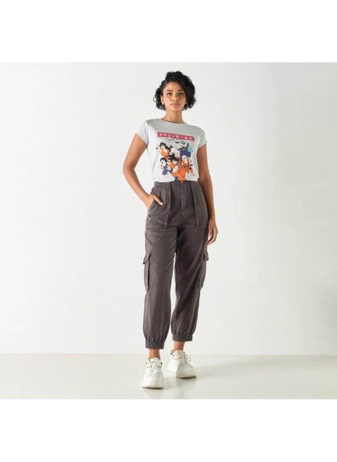 SP Characters Dragon Ball Z Print Crew Neck T-shirt with Short Sleeves  - Image 2