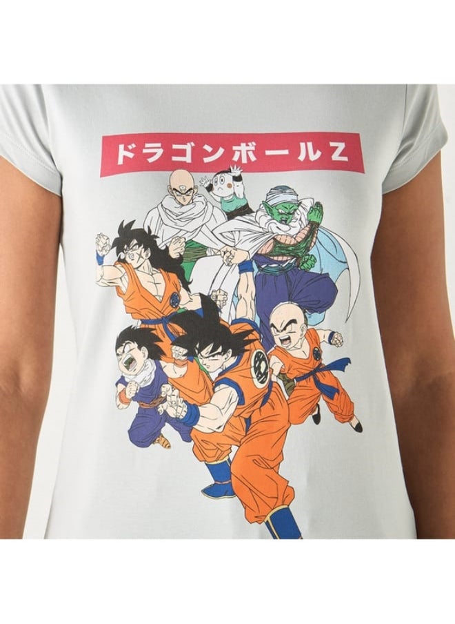 SP Characters Dragon Ball Z Print Crew Neck T-shirt with Short Sleeves  - Image 4