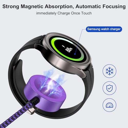 Pukiou Travel Essentials 2 in 2 USB A/USB C Cable for Samsung Watch Charger, Multi Charging Cable Cord Compatible Galaxy Watch 8/8 Classic/7/Ultra/6/5 Pro/5,for Galaxy A17/A36/A56/Z Fold /S25 Android-6FT - Image 5