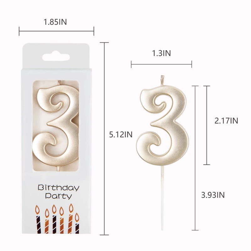 PHD CAKE 10-Count 0-9 Champagne Gold Number Birthday Candles, Number One Birthday, Champagne Number Candles, Party Celebration, Baby Showers - Image 5
