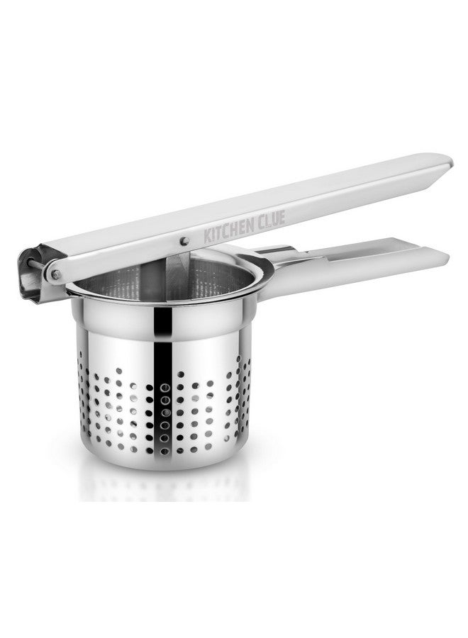 KITCHEN CLUE Stainless Steel Instant Hand Squeezer Heavy Duty I Fruits Juicer Hand Press I BIS-Approved - Pack of 1 Pcs, Silver I Manual Potato/Food/Vegetable Masher and Juicer Squeezer - Image 1
