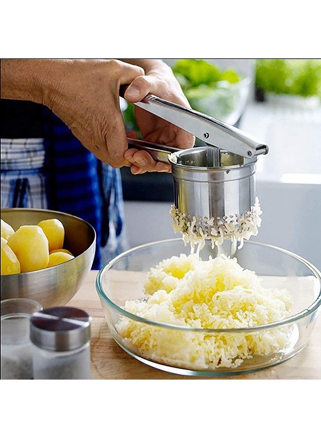 KITCHEN CLUE Stainless Steel Instant Hand Squeezer Heavy Duty I Fruits Juicer Hand Press I BIS-Approved - Pack of 1 Pcs, Silver I Manual Potato/Food/Vegetable Masher and Juicer Squeezer - Image 4