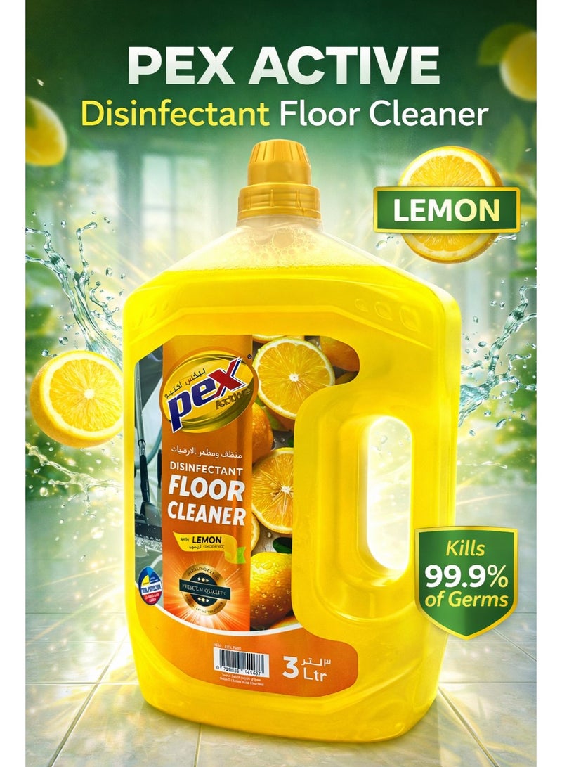 Pex active Disinfectant Floor cleaner Lemon 3 ltr - Image 2