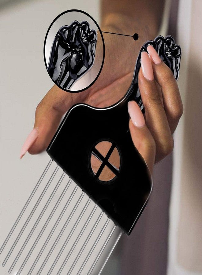 Supaze Hair Pick Comb for Curly Hair,Sturdy Plastic Afro Pick for Black Men Women with Unique Handle Design,Suitable for All Hair Lengths and Genders,Ideal Beard Pick Hair Styling Accessory and Grooming Tool - Image 3