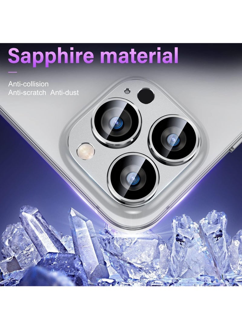 Captaintech iPhone 15 Pro/Pro Max Camera Lens Protector – 9H Tempered Glass with Metal Ring, Case-Friendly & Scratch Resistant - Image 5