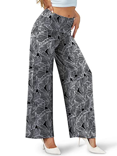 Arolina Women's Stretchy Wide Leg Palazzo Lounge Pants Casual Comfy High Waist Palazzo Pants - Image 3
