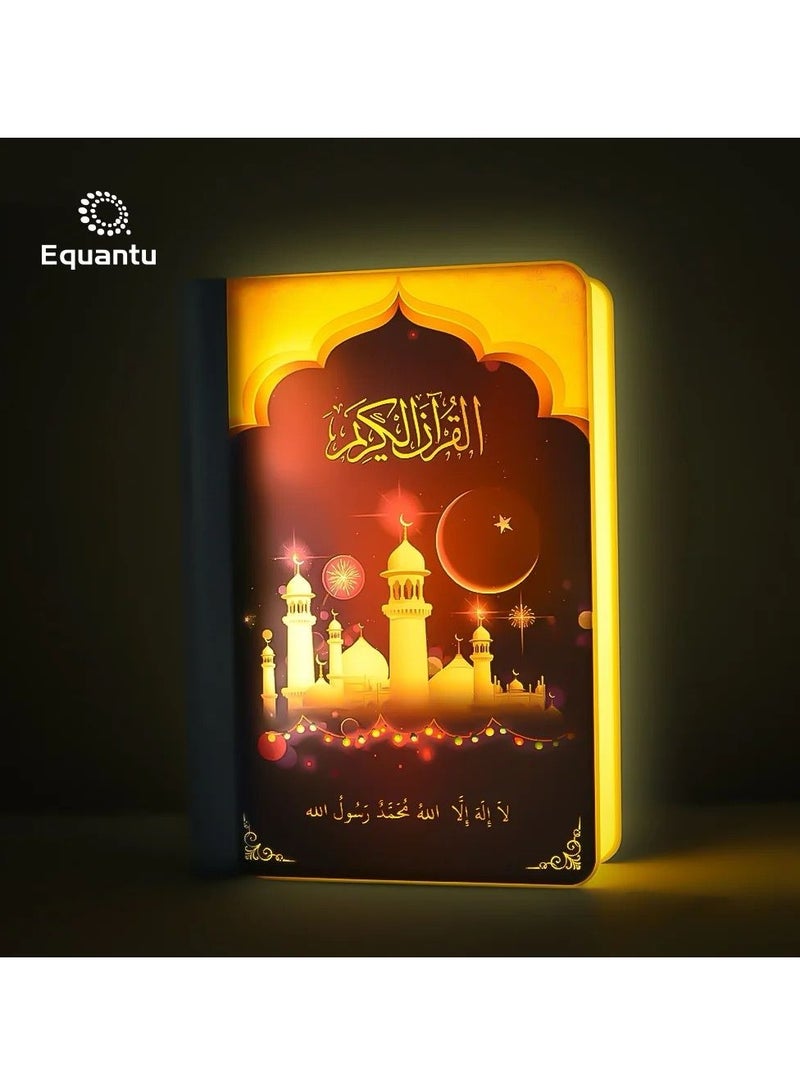 إيكوانتو مكبر صوت القرآن مع لمبة كتاب - هدية رمضان إسلامية مقدسة بتقنية بلوتوث LED مع مشغل قرآن بسعة 8 جيجابايت، مكبر صوت 6 وات، وجهاز تحكم عن بُعد ذكي - Image 5
