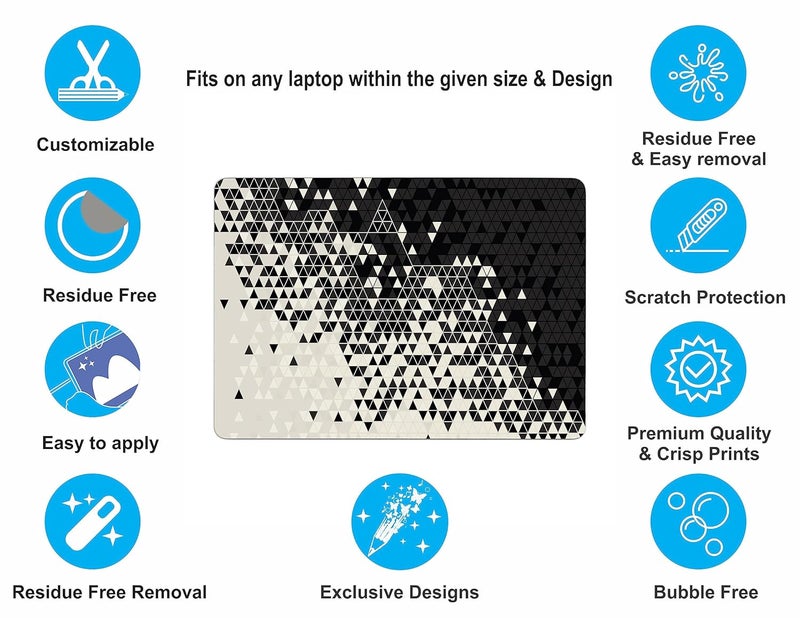 WRAP CRAFT Decal Skin Sticker Compatible with MacBook Pro 14-inch, 2021 Model Skin Designer MacBook Skin, Anti-Scratch no-Residue Vinyl Skin Sticker Wrap; MacBookPro(14,2021)-DP-094 - Image 3