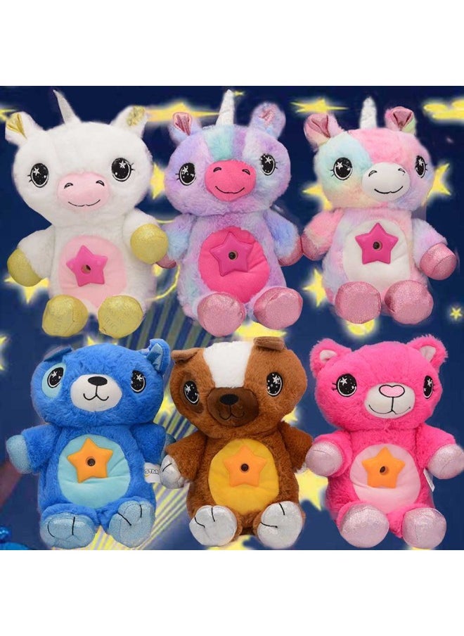 Generic - Children's Animal Starry Sky Projection Lamp Sleeping Lamp Doll Projection Lamp-Specifications:Color Unicorn Without Music - Image 1