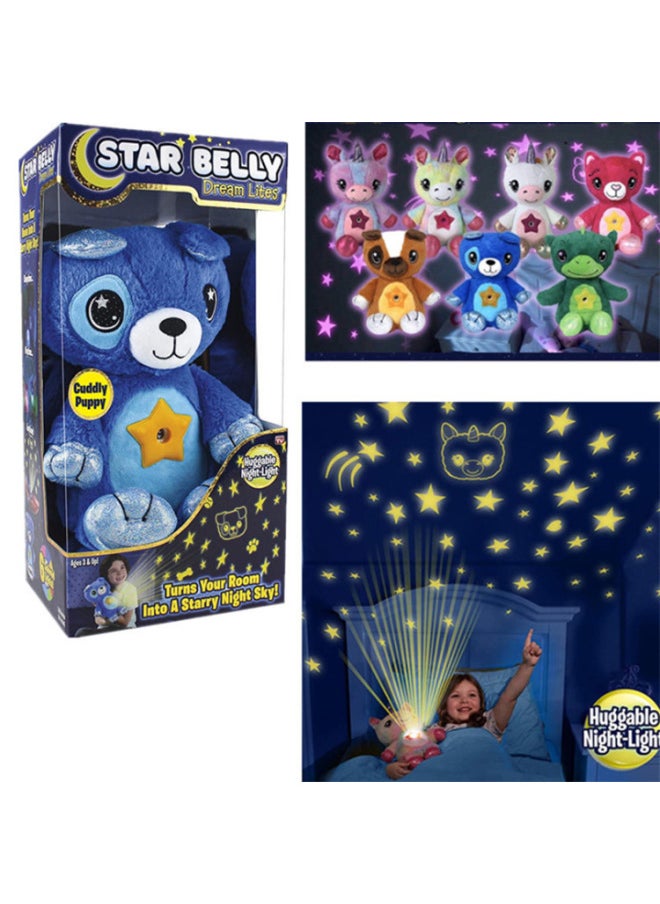 Generic - Children's Animal Starry Sky Projection Lamp Sleeping Lamp Doll Projection Lamp-Specifications:Color Unicorn Without Music - Image 1