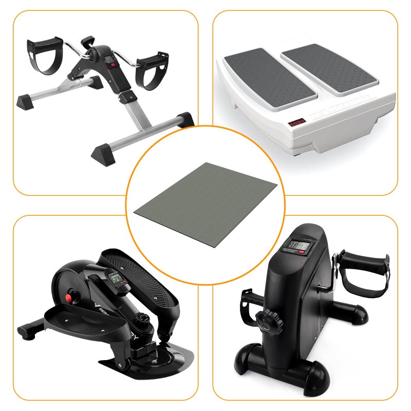 Wiojtry Non-Slip Mat for Under Desk Elliptical and Portable Floor Bike, Elliptical Mats for Seniors Home Sports Mats and Mini Elliptical Exercise Bikes, Ellipse Machine Mat - Image 3